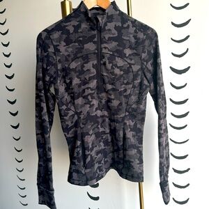 Lululemon Rulu Camo Top Half Zip Running